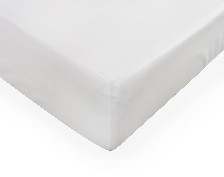 Prześcieradło jersey z lycrą Herrent  z gumą na materac 200x90 cm białe   - zdjęcie 2