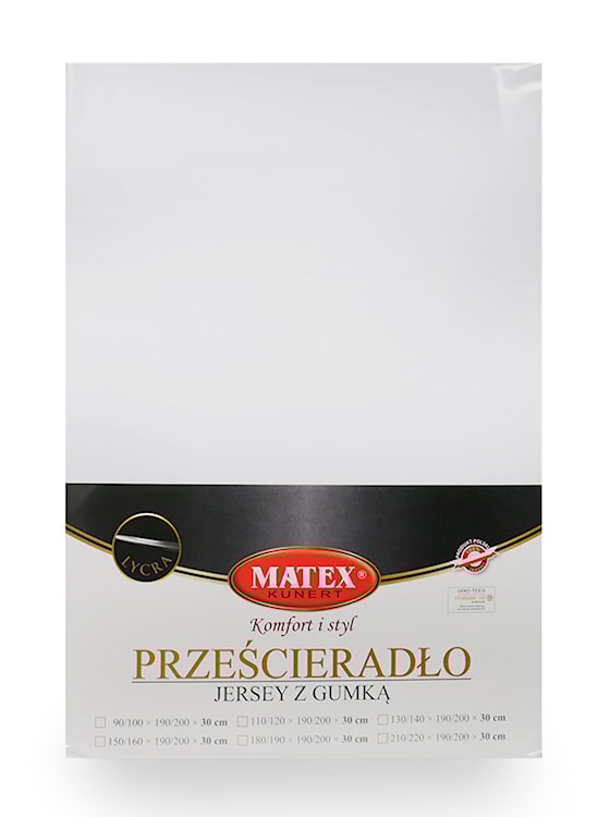 Prześcieradło jersey z lycrą Herrent  z gumą na materac 200x90 cm białe   - zdjęcie 7