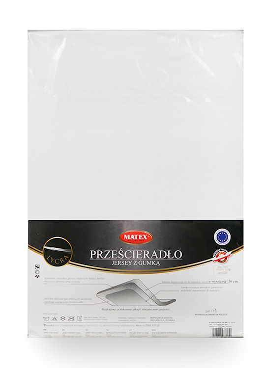 Prześcieradło jersey z lycrą Herrent  z gumą na materac 200x90 cm białe   - zdjęcie 8