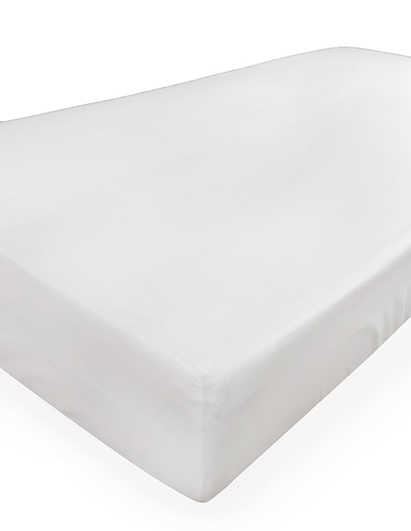 Prześcieradło jersey z lycrą Herrent  z gumą na materac 200x90 cm białe   - zdjęcie 3