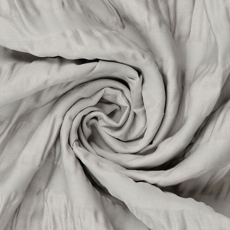 Pościel satynowa Dulaun gofrowana 200x160 cm z dwiema poszewkami na poduszkę 80x70 cm szara  - zdjęcie 2