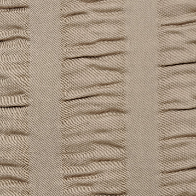 Pościel satynowa Dulaun gofrowana 200x160 cm z dwiema poszewkami na poduszkę 80x70 cm mokka  - zdjęcie 5