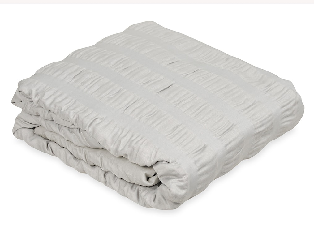 Pościel satynowa Dulaun gofrowana 220x200 cm z dwiema poszewkami na poduszkę 80x70 cm szara  - zdjęcie 4