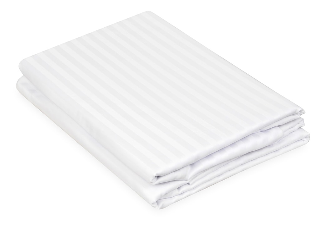 Pościel Damask w paski 200x160 cm z dwiema poszewkami na poduszkę 80x70 cm biała  - zdjęcie 8