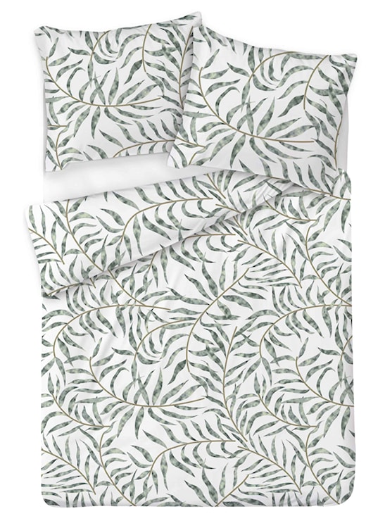Pościel satynowa Exclusive tropikalne liście 200x160 cm z dwiema poszewkami na poduszkę 80x70 cm   - zdjęcie 5