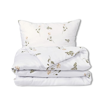 Pościel satynowa Exclusive delikatna łąka 220x200 cm z dwiema poszewkami na poduszkę 80x70 cm