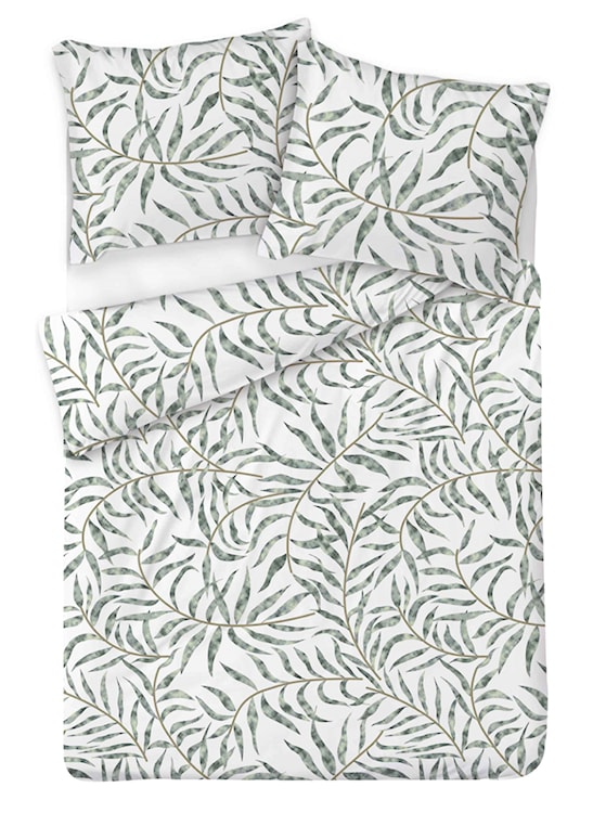 Pościel satynowa Exclusive tropikalne liście 220x200 cm z dwiema poszewkami na poduszkę 80x70 cm  - zdjęcie 5