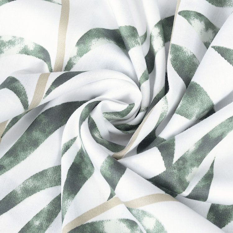 Pościel satynowa Exclusive tropikalne liście 220x200 cm z dwiema poszewkami na poduszkę 80x70 cm  - zdjęcie 3