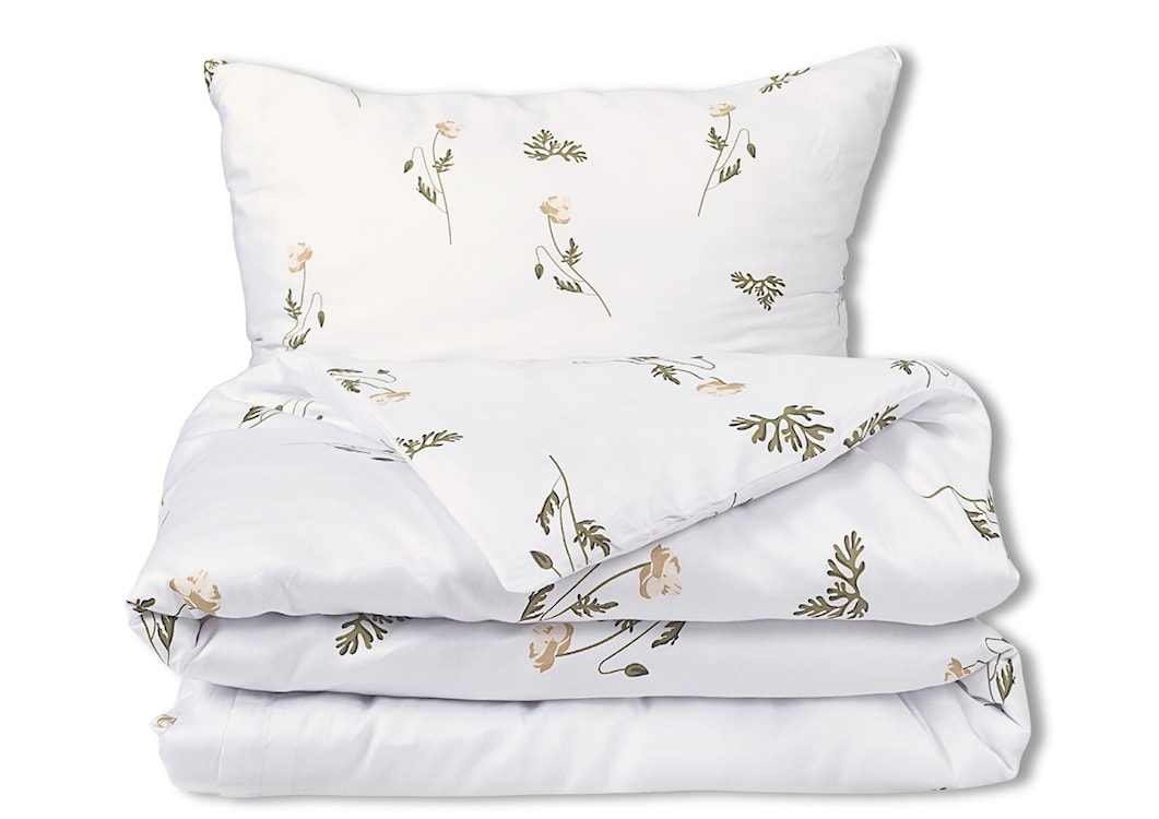 Pościel satynowa Exclusive delikatna łąka 200x140 cm z poszewką na poduszkę 90x70cm 