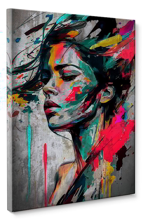 Obraz Paint Face 100x70 cm wielokolorowy