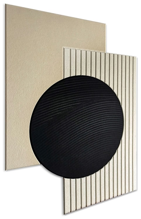 Obraz akustyczny Form 120x90 cm czarno-beżowy  - zdjęcie 5