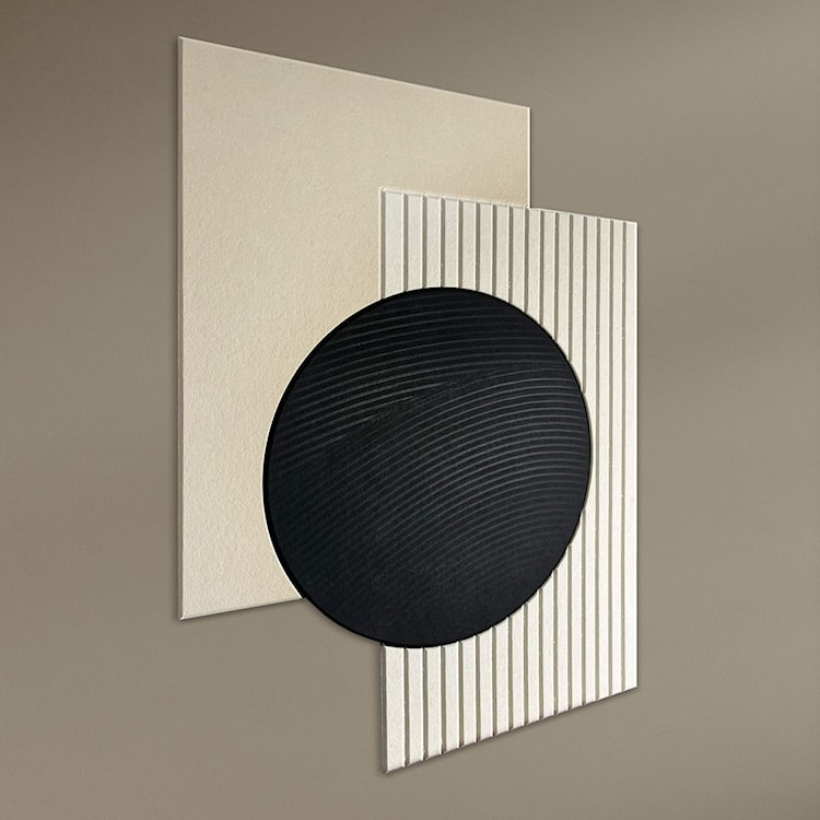 Obraz akustyczny Form 120x90 cm czarno-beżowy  - zdjęcie 4