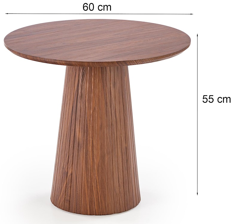Stolik kawowy Gisela okrągły 60 cm orzech  - zdjęcie 6
