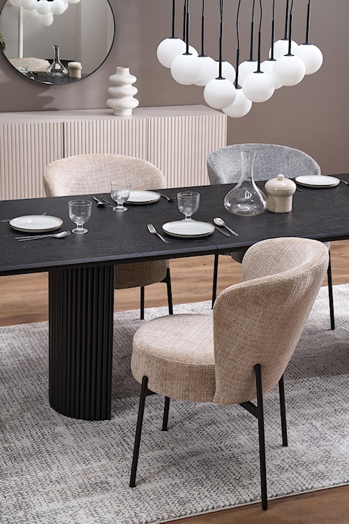 Stół rozkładany do jadalni Tavarro 160-250x90 cm dąb czarny  - zdjęcie 3