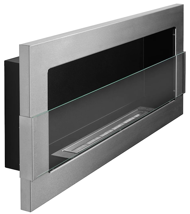 Biokominek Maltern 90x40 cm z szybą INOX srebrny z certyfikatem TÜV  - zdjęcie 6