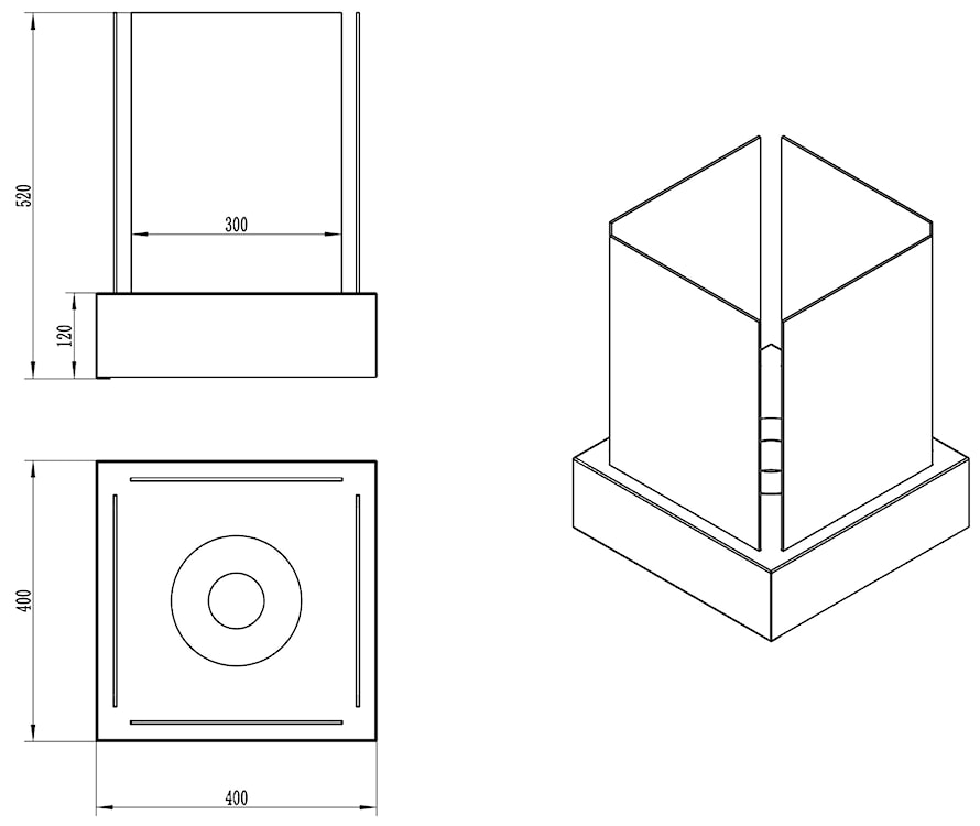 Biokominek Cube brąz strukturalny  - zdjęcie 7