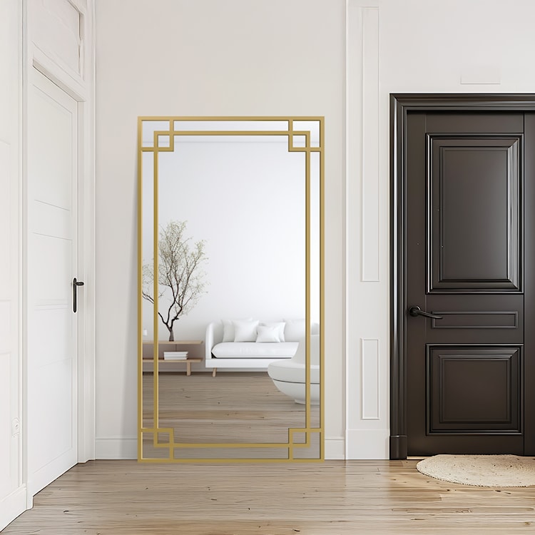 Lustro ścienne Gabriela 120x60 cm w złotej ramie  - zdjęcie 3