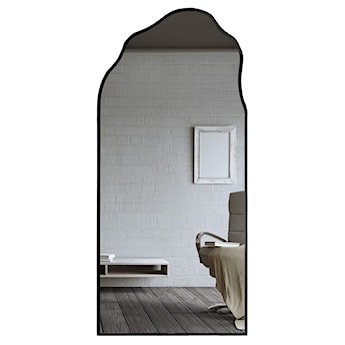 Lustro ścienne Auro 155x90 cm półowalne w czarnej ramie