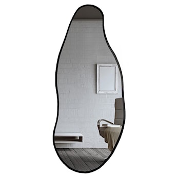 Lustro ścienne Baryt 129x50 cm w czarnej ramie