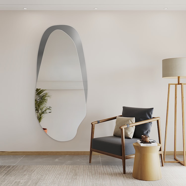 Lustro ścienne Fusion 154x70 cm na grafitowym antisolu  - zdjęcie 2