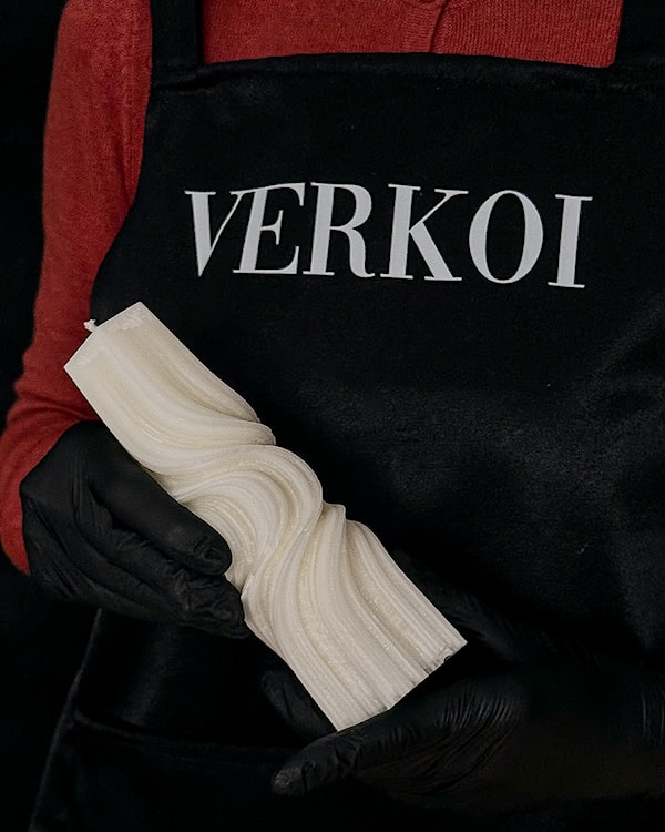 Świeca z wosku palmowego Della Krem 310 g  - zdjęcie 3