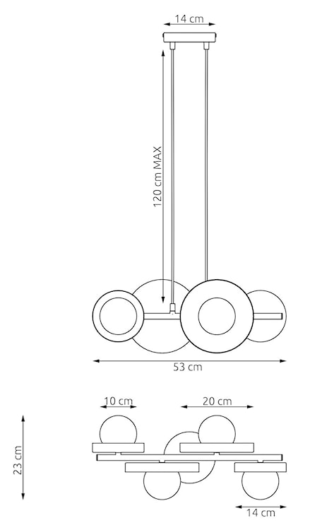 Lampa wisząca Model x4 mokka  - zdjęcie 5