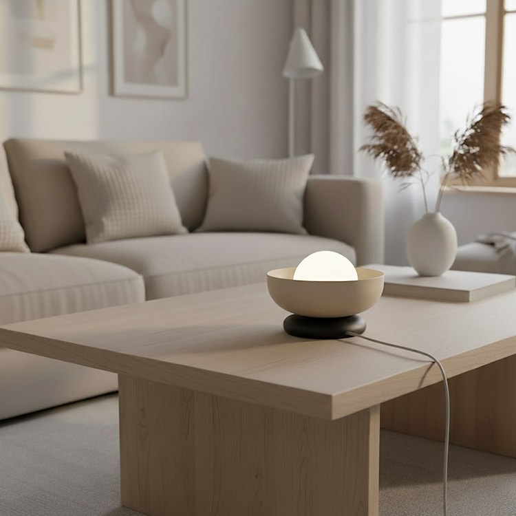 Lampa stołowa Ozzy mokka  - zdjęcie 2