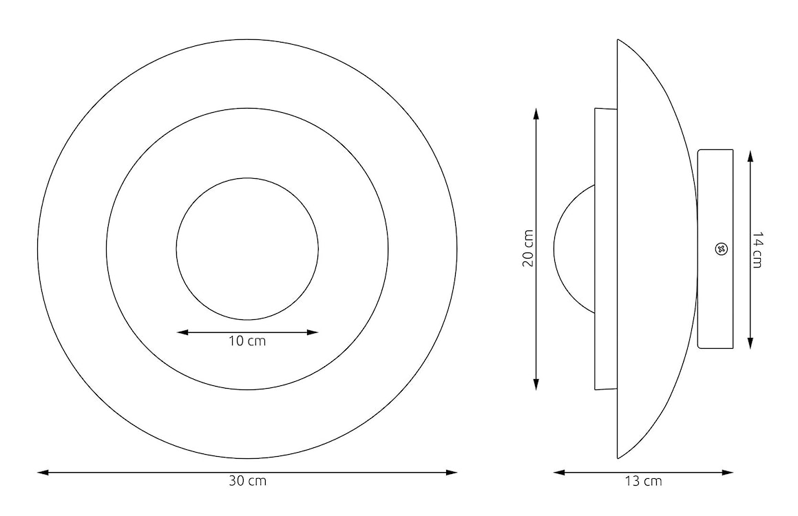 Kinkiet Poppi mokka/biały  - zdjęcie 4