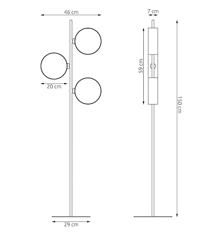Lampa podłogowa Drumz czarno-brązowa  - zdjęcie 3