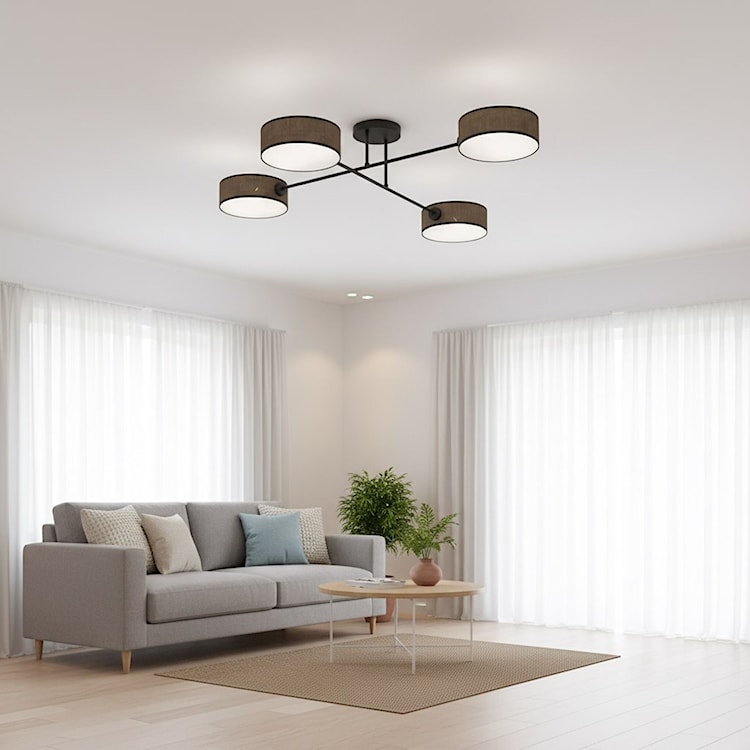 Lampa wisząca Maga x4 czarno-brązowa  - zdjęcie 2