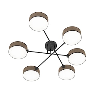 Lampa wisząca Maga x6 czarno-brązowa