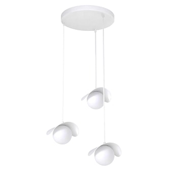 Lampa wisząca Ritual x3 biała na okrągłej podsufitce