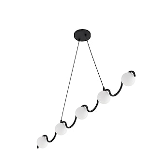 Lampa wisząca Sinus x5 biało-czarna