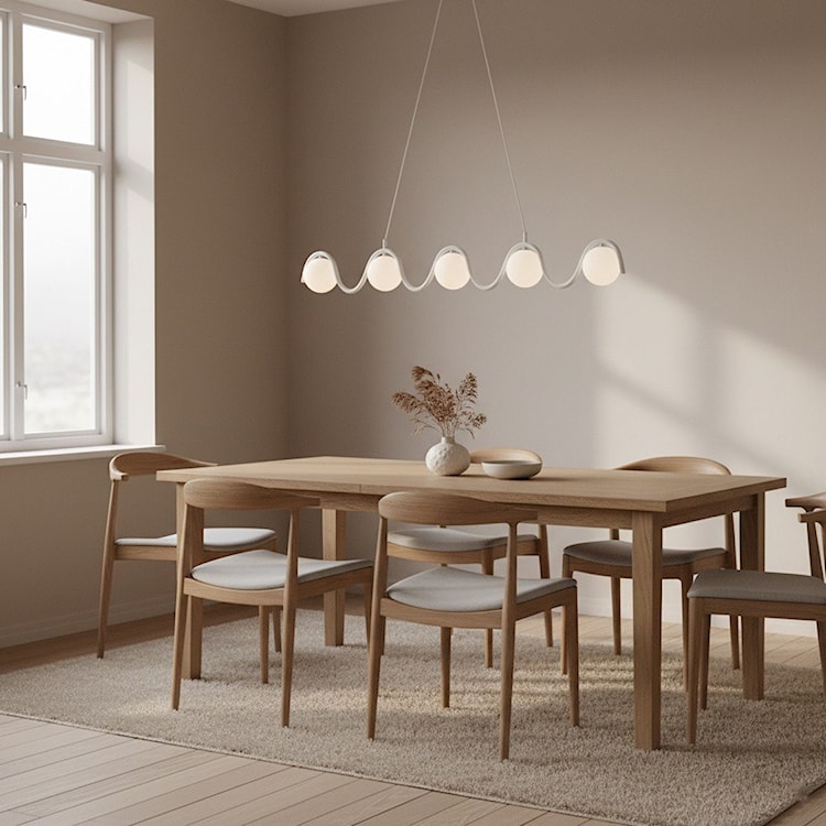 Lampa wisząca Sinus x5 biała  - zdjęcie 2