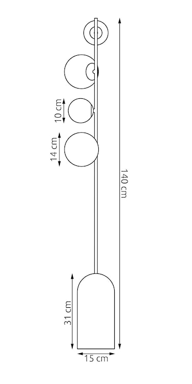 Lampa podłogowa Etno x4 mokka  - zdjęcie 3