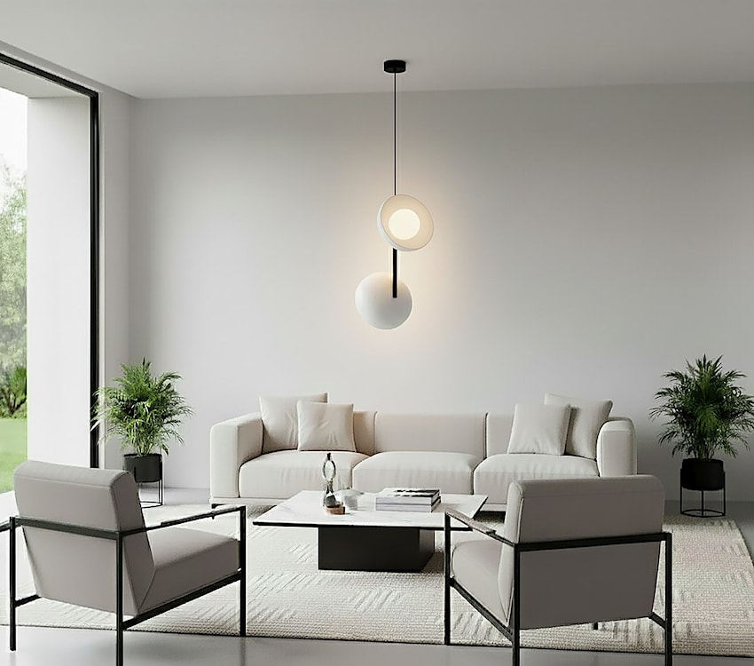 Lampa wisząca Vanila x2 ciepły szary  - zdjęcie 2