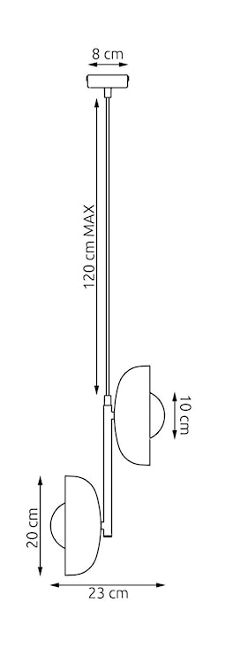 Lampa wisząca Vanila x2 ciepły szary  - zdjęcie 5