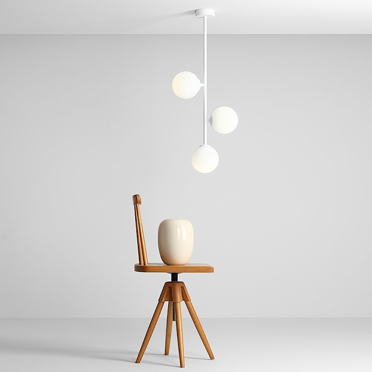 Lampa wisząca Oblishers x3 biała  - zdjęcie 3