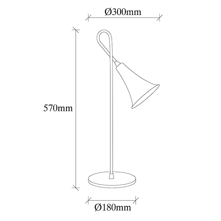 Lampa stołowa Fiertsy w kształcie trąbki złota  - zdjęcie 4