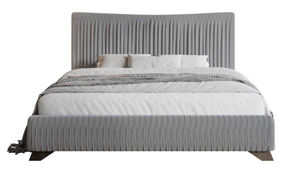 Łóżko tapicerowane Bratan 160x200 cm szare  - zdjęcie 4