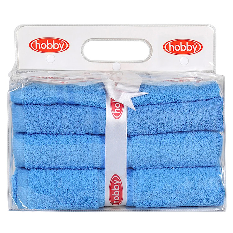 Zestaw trzech ręczników Bainrow niebieski  - zdjęcie 9