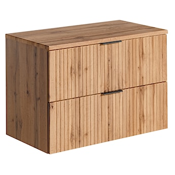 Szafka pod umywalkę Temirni 80 cm dąb wotan lamele z blatem
