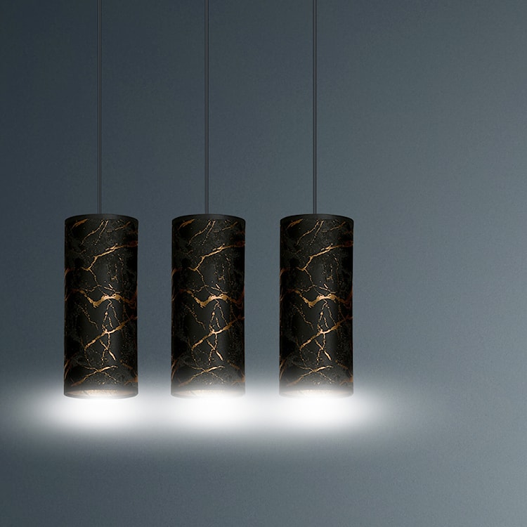 Lampa wisząca Karrla x3 50 cm czarny marmur  - zdjęcie 5