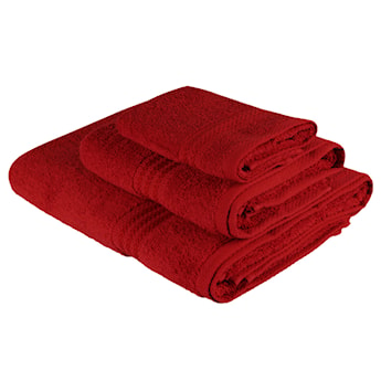 Zestaw trzech ręczników Bainrow czerwony