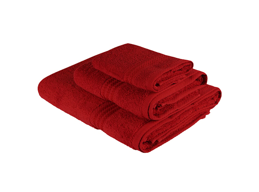 Zestaw trzech ręczników Bainrow czerwony 