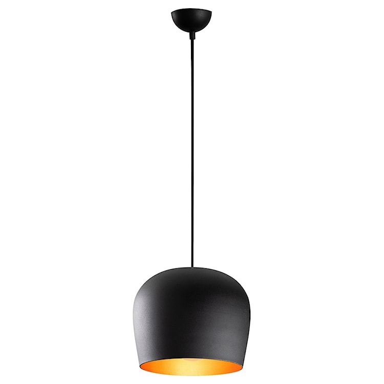 Lampa wisząca Staice średnica 23 cm czarna  - zdjęcie 2