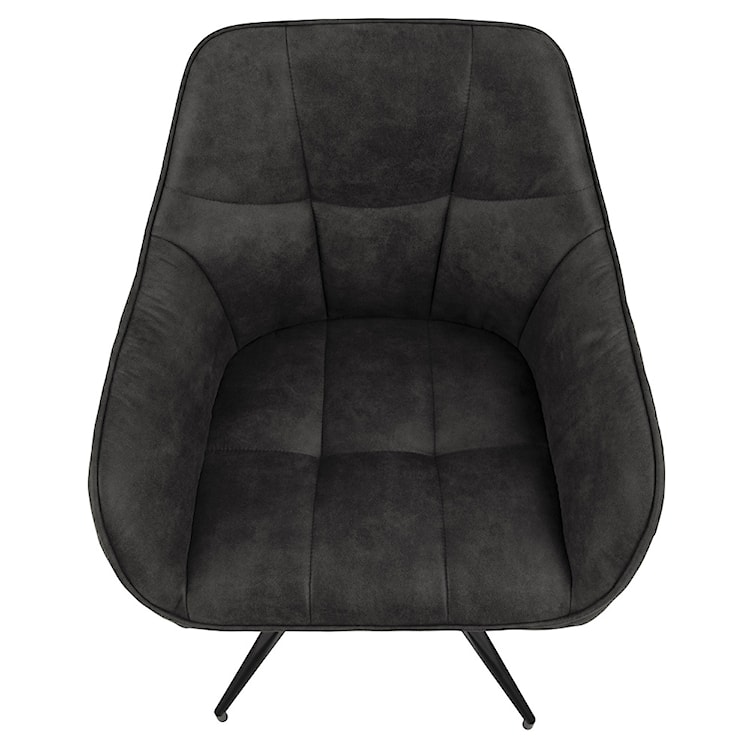 Krzesło tapicerowane obrotowe Hongor ciemny szary na czarnych nogach  - zdjęcie 7