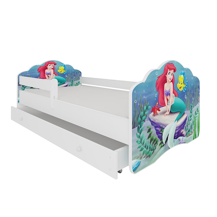Łóżko dziecięce Sissa 160x80 cm Arielka z barierką i szufladą