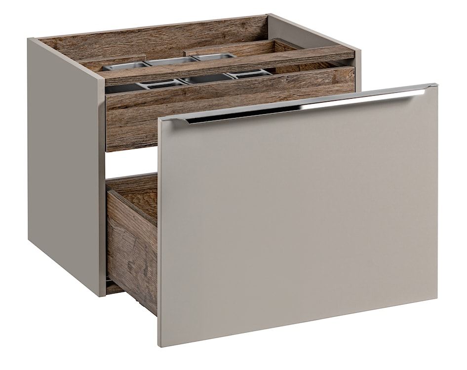 Szafka pod umywalkę Olimmi 60 cm szara/dąb santa   - zdjęcie 7