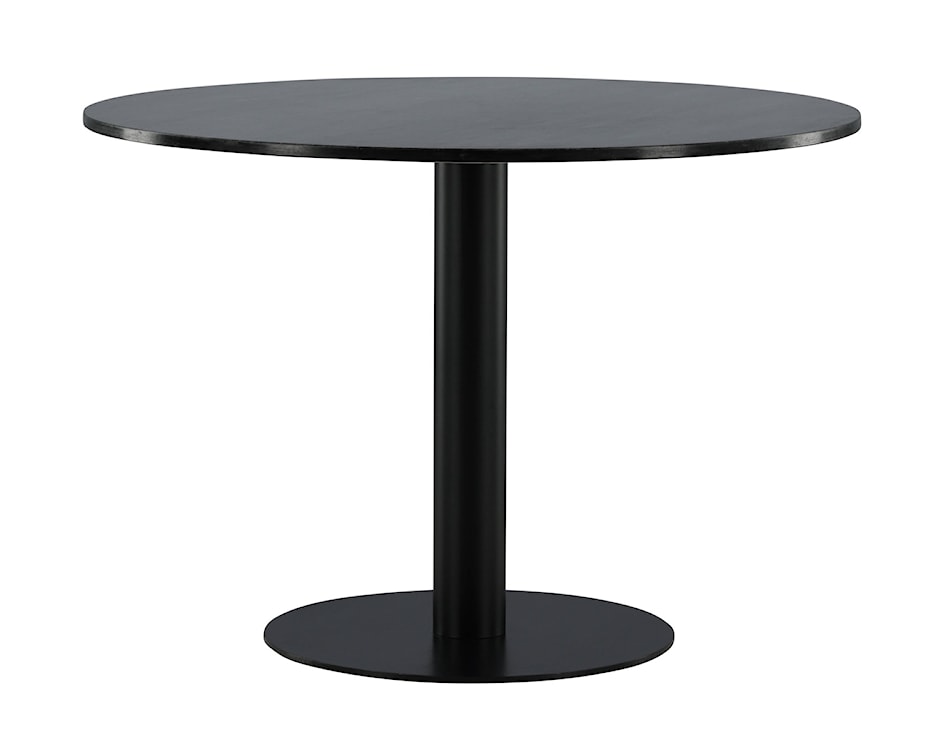 Stół do jadalni Hourine okrągły 106x106 cm marmur/czarna podstawa